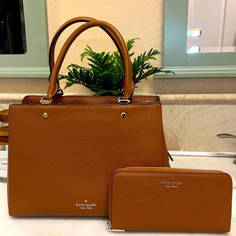 Kate Spade Leila Triple Compartment satchel and continental wallet